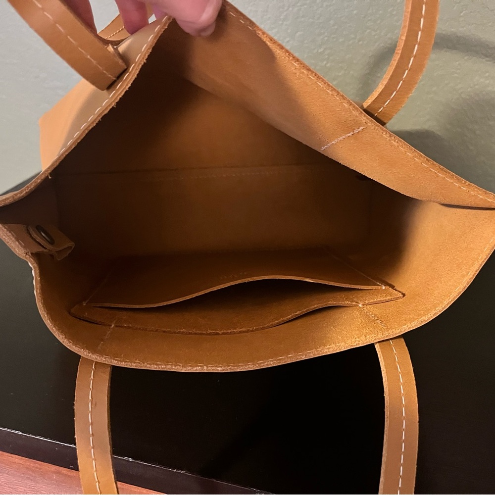 Portland Leather Goods Medium August Tote in Mango - Picture 5 of 8